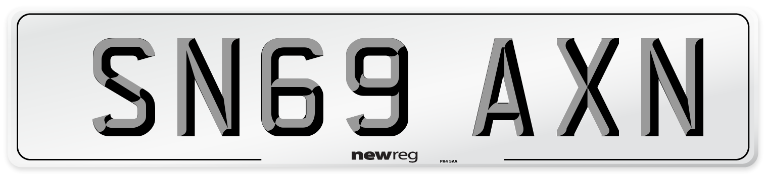 SN69 AXN Number Plate from New Reg
